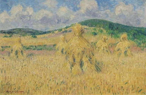 La cosecha en torno a Louviers Eure 1929