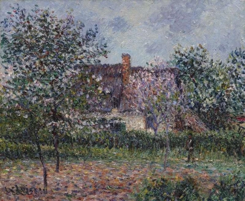 De boomgaard in het voorjaar ca. 1899-1900