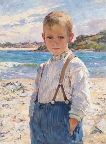 Ein Junge am Strand