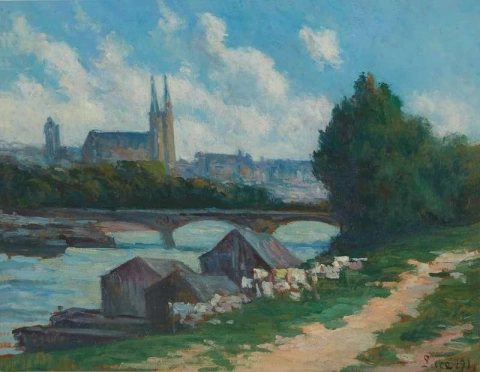 앙제 루아르 강둑 1910