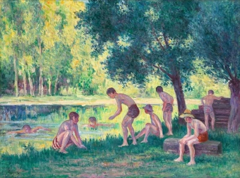 Schwimmen in der Kur 1908