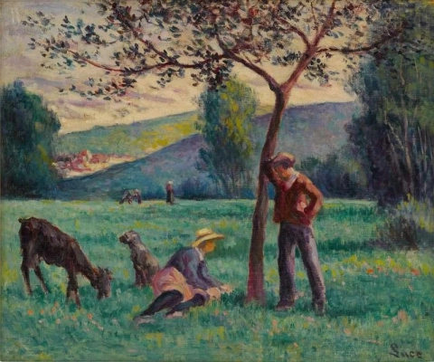 Bessy-sur-cure Landscape With Apple Tree