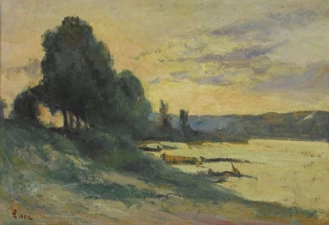 Rolleboise 周围的塞纳河，约 1935 年