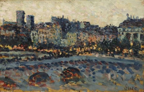 Pont-Neuf eller högra stranden av Seine Pont-Neufs höjd Ca 1900