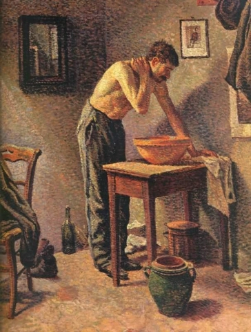 Hombre lavando 1887