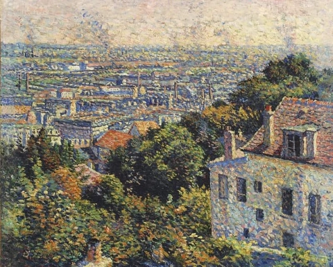 Montmartre desde la calle Corot vista hacia Saint Denis Ca. 1900