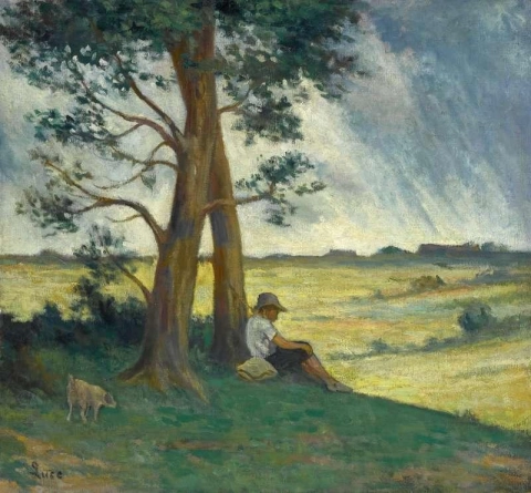 Plaine De Rolleboise Riposo sotto gli alberi 1920-25 circa