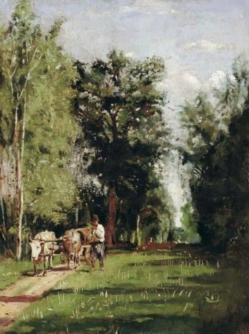 Landscape With Water Cart