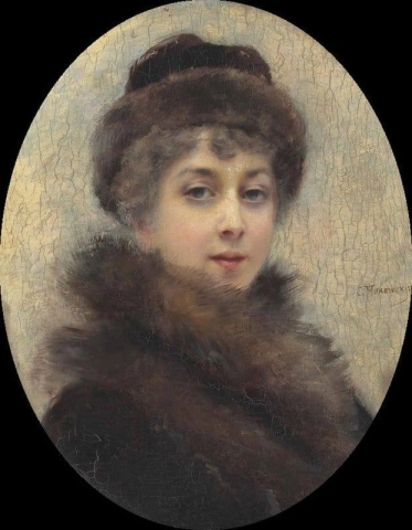 Portrait Of Maria Matavtina 1869-1919 The Artist S Third Wife
