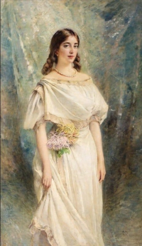 Olgan taiteilijan tyttären muotokuva n. 1909