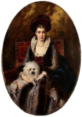 Retrato da esposa do artista Maria Alekseevna Makovskaya