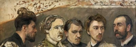 Schüler von Ilja Repin Konstanin Somov Boris Kustodiew Alexander Muraschko Filip Maljavin und Pavel Shmarow
