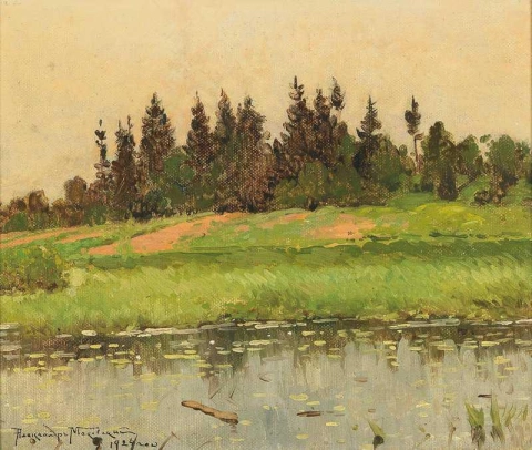 작은 강 풍경 1924