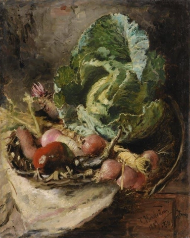 Stilleben med grønnsaker 1889