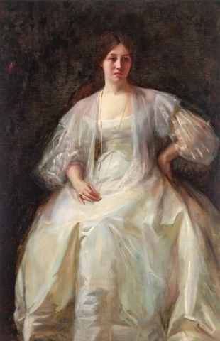 سيدة باللون الأبيض 1897