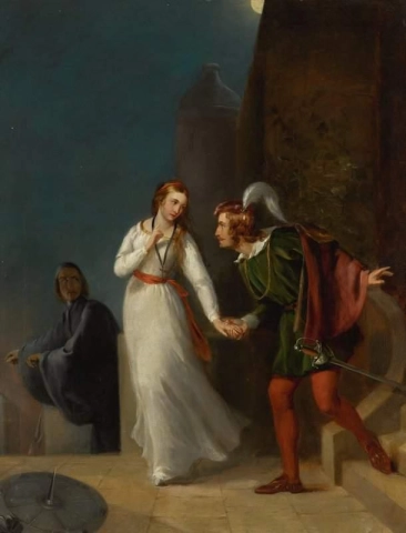 O lugar de encontro. Romeu e Julieta, ca. 1830