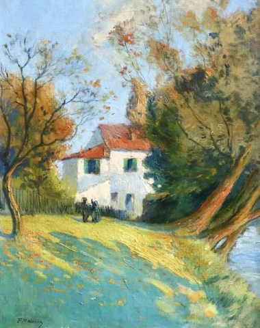 Cottage By River 1910