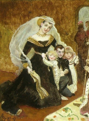レディ・リバーズとその子供たち 1887-89