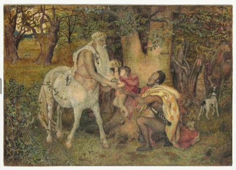 El niño Jason entregado al centauro 1869