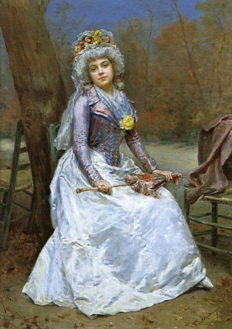 Portret Van Een Dame Met Parasol