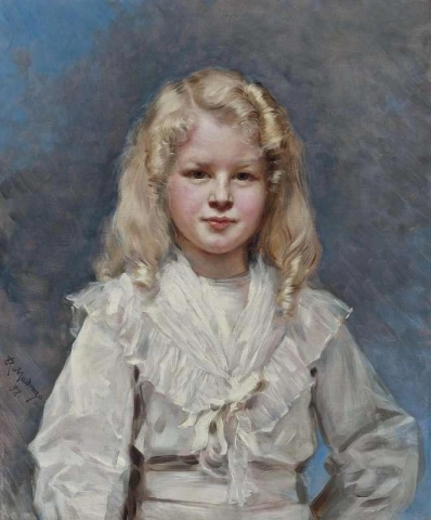 Tyttö kultatukkainen 1898