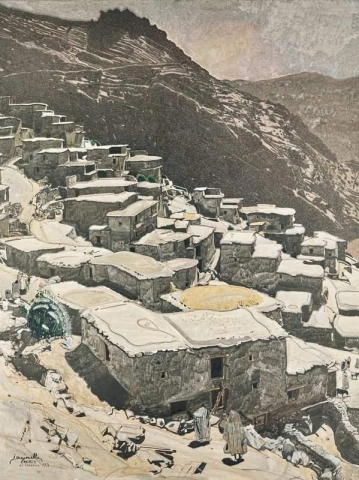 Byn Assikis i den marockanska stora atlasen 1929