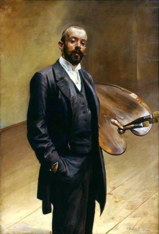 Selvportrett med en palett 1892