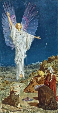 El ángel apareciendo a los pastores 1906