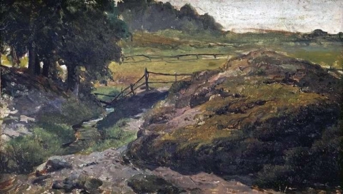 奥斯特贝克平静的溪流，约 1860 年