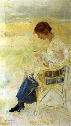 Ein Mädchen am Strand 1911