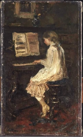 Meisje Bij De Piano