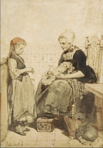 Grootmoeder helpen 1864