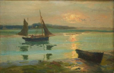 Schiff in der Morgensonne