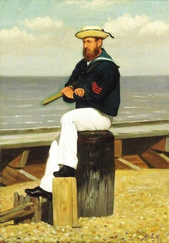 Zeeman op uitkijk ca. 1885