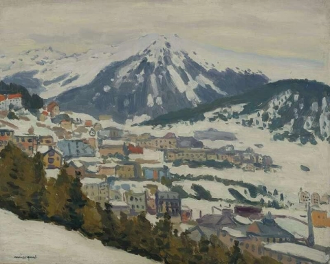 Давос под снегом, 1936 год.
