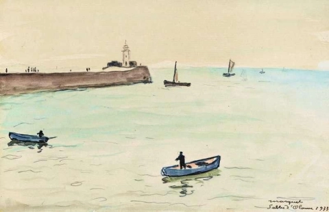 Sisäänkäynti Les Sables D Olonnen satamaan 1933