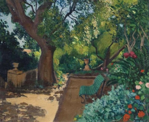 El jardín Hacia 1945