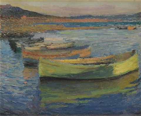 Båtar runt Collioure ca 1910