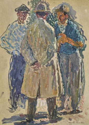 一群工人，约 1914 年