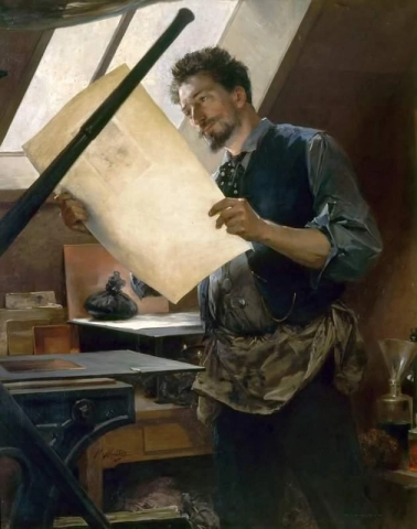 Félicien Rops nel suo studio