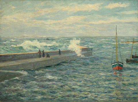 The Pier of Portivy Morbihan 1909
