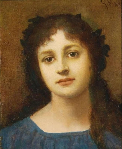 Girl With Vine Leaves In Her Hair