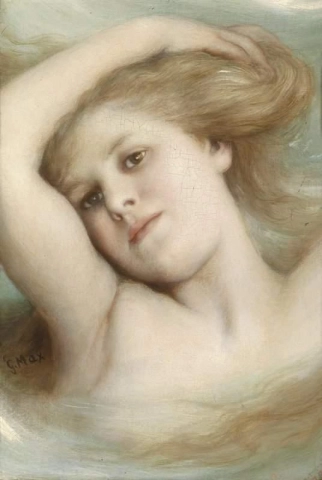 Head Of A Girl Dreaming Before 1900