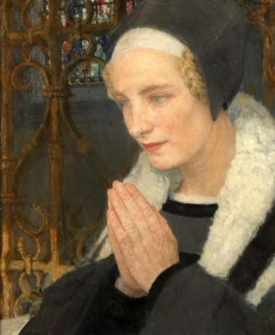 Nainen rukoilee