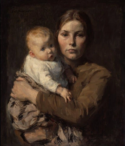 어머니와 아이, 1906년경