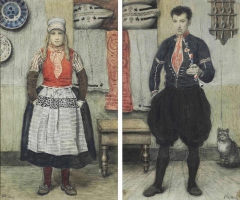 Marken's Engagement in Formal Costumes A Pair