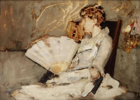 Lady With A Fan Ca. 1888