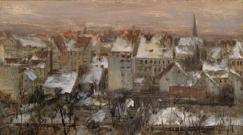 Berliner Hinterhauser Im Schnee ca 1847-48
