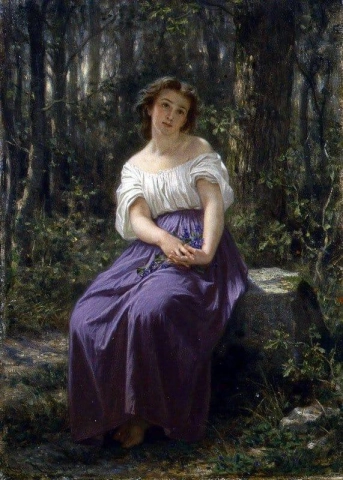Tyttö metsässä 1862