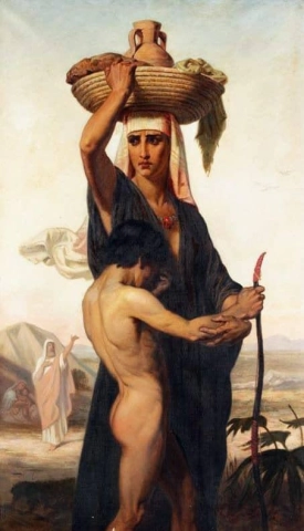 Abraham destierra a Agar e Ismael 1872